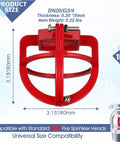 Heavy Duty Fire Sprinkler Head Guard Cage Built Tough To Take A Beating Solid Metal Protector Cover dimensions 3.15" for 3/4" heads.