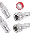 Two Pack M14 to M16 Heavy Duty Hydraulic Quick Connect Adapters for AGT Mini Excavator Hose M14 Female to M16 Male Fittings