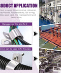 Product applications of 50Pcs 304 Stainless Steel Cable Clamps Assortment Kit Without Rubber Cushioned Clamps for industrial use