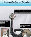 Heavy Duty 360 Rotatable Fume Extractor Hose With Stainless Steel Articulated Hood And Adjustable Flow Valve For Workshop Smoke Dust Cleanup Shop Built Design Crafted To Handle Daily Grind Industrial Workspace Tasks showcasing stainless steel mouthpieces and flexible hose setup.