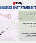 Six Crew Pack Youth Safety Glasses With Anti Fog And Uv400 Tint Built Tough Scratch Proof Lenses, focus on smooth-action hinges.