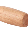 Close-up of the wooden handle of Tough As Nails Pro Grade High Carbon Steel Wood Carving Chisels for fine detail woodworking.
