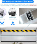 Exterior Door Flood Panels Water Stopper For Maximum Flood Protection Waterproof Barrier Pro Grade Heavy Duty Easy Install For Home And Business Flood Defense aluminum gate barrier with ABS rubber strips, EPDM seals, and bottom strip