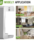 20 Pack Silver Wall Plate Spacers for Switches and Receptacles, Metal Flush Fit Device Leveling Plates in room settings