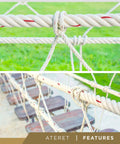 Super Handy Half Inch Twisted Poly Dacron Rope Stretching A Full One Hundred Feet With Three Strands And Polyolefin Core in outdoor use
