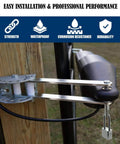 Stainless Steel Heavy Duty Security Pin Lock For Gate Opener Systems 12mm Solid Pin Replaces Rear Clevis Pin in use