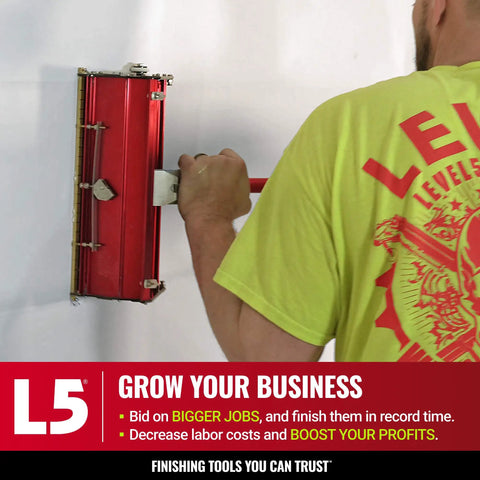 Person using 12 Inch Drywall Flat Finishing Box With Handle For Even Joint Compound Application On Walls And Ceilings