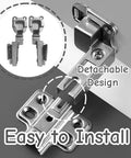 Two Pack Up Down Flip Cabinet Hinge Side Mount Door Shelf Lid Hinge For Soft Close Heavy Duty Lid Support Hardware Stainless Steel Corrosion Resistant Smooth Quiet Motion For Cabinets detachable stainless steel hinge close-up
