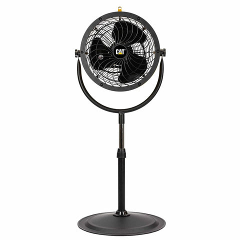 Beefy 14 Inch Blade High Velocity Pedestal Drum Fan Industrial Grade With 2,300 CFM 4 Speed 360 Degree Tilt And Dual Ball Bearing Motor