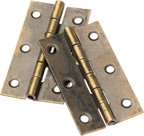 Bronze Decorative Wooden Box Hinge Set 2 Pieces For Small Cabinets And Drawers Jewelry Box Hardware Vintage Butt Hinge 50x28mm