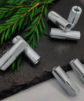 Heavy Duty 12 Pack Knurled Drop In Anchors for Solid Concrete Three Eighths Inch Sixteen Thread Carbon Steel Internal Forced Expansion Bolts with Silver Zinc Coat Ferrtitan Ideal For Contractors