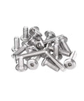 M6 X 18mm Flat Head Hex Socket Cap Screws Bolts, 304 Stainless Steel, Full Machine Thread Coverage, 30 Pieces, Rust Resistant