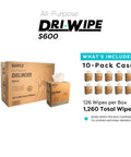All Purpose Disposable Wipes For Auto Shops And Industrial Cleaning, 1,260 Total From 10 Boxes Of 126, 8 By 14 Inch Center Pull Sheets