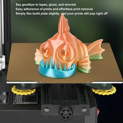 Solid Double Sided Pei Texture Spring Steel Build Plate With Magnetic Base For 3D Printers Level Up Your Prints Straight Up Silky Release And No Drama Cleanup Black Upgrade