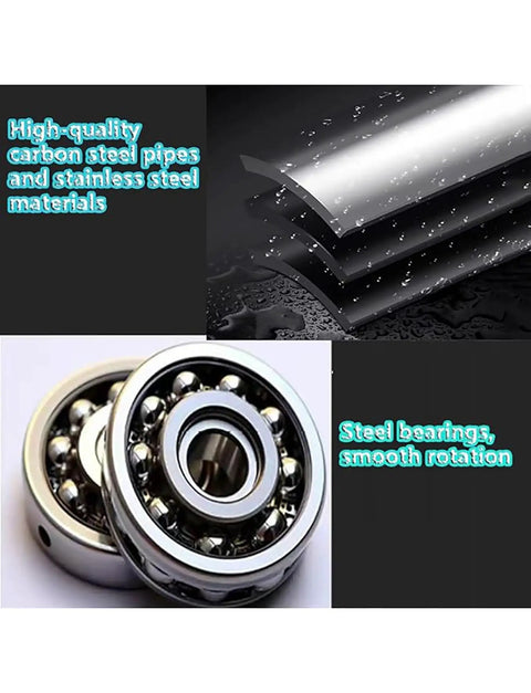Heavy Duty Stainless Steel Conveyor Rollers 5 Piece Set Spring Loaded Press In Mount showing carbon steel pipes and steel bearings.