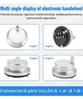 Hand Wheel Handle Kit For 5V Manual Pulse Generator Rotary Encoder Machine Tool Silver Metal Handwheel Multi-Angle Views