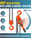 Heavy Duty Manual Chain Winch Lever Hoist 13200 Lbs Come Along With Upgraded Auto Chain Lead And 360 Degree Rotating Hook