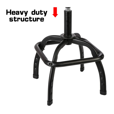 Base of Swivel Garage Bar Stool With Adjustable Height For Workshop And Auto Shop Durable Mechanic Stool With Black LeatherSoft Upholstery