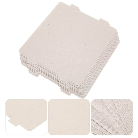 Stack of 10 Pack Microwave Mica Insulation Sheets Heat Resistant Crisper Covers For Microwave Protection Cooking Grease Stain Prevention Extend Microwave Lifespan And Keep Appliances Clean