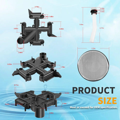 Heavy Duty Manifold Top Assembly Featuring Air Bleed Valve Replacement for Fns Plus De, size details and specifications.