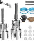 PVC Pipe Threader Kit For One Half And Three Quarter Inch Pipes With Internal And External Threading DIY Home Plumbing Sidekick components