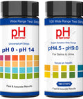 Essential Soil Testing Kit For Home Gardens And Lawns, Fast High Accuracy Test Strips For Veggies, Flowers, And Compost, Easy At Home Monitoring To Boost Plant Health And Yields bottles with pH range labels.