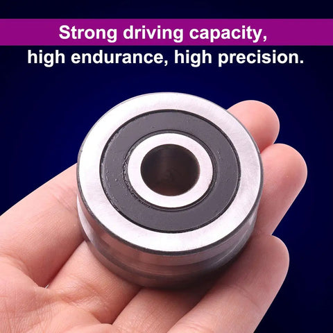 Premium U Groove Ball Track Guide Bearing Double Row Angular Contact Roller Sealed High Precision LFR5086 8X24X11MM in hand