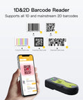 Bluetooth 5.0 2D Barcode Scanner With 2.4Ghz USB Adapter For Paper And Screen Barcodes, phone scanning QR code Model BCST 42