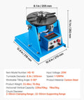 Rotary Welding Positioner With 10 Kg Load Capacity, 1-12 RPM, 20W Motor, 0 To 90 Degree Adjustable Turntable, 8.1 Inch 3-Jaw Chuck