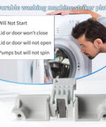 Washer Lid Strike Replacement For Whirlpool Kenmore Maytag Amana Admiral Crosley Inglis Roper And More Fits W10837741 in front of washing machine.