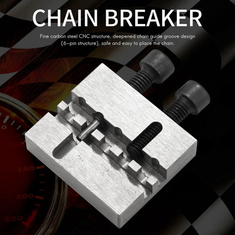 Racing 35 Chain Breaker Tool With CNC Steel Construction Deep Groove Pilot Design And 6 Pin Structure Heavy Duty Screw Pins