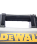 Heavy Duty 125k BTU Propane Forced Air Heater Packs Quiet Burner Tech handle close-up for easy transport and maneuvering.