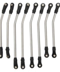 Stainless steel link set for 1/10 Axial Capra 1.9 UTB with nylon ball ends, 324mm wheelbase for climbing performance.