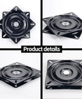 Collage of Heavy Duty 6 Inch Swivel Plate With 360 Degree Rotation Turntable Base Featuring Ball Bearings For Bar Stools