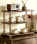 Solid Unpainted Wood Spindles Set Of Six Straight Up Smooth Finish Unfinished Balusters For Dope Diy Crafts Wine Racks Bed Frames And Knockout Model Building Projects Measuring Seven Point Six Eight Inches displayed in a modern shelving unit with cups.