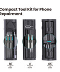 Top Notch Precision Screwdriver Set 56 Piece Kit With 42 Bits S2 Alloy Steel Carrying Case For Electronics Repair on display