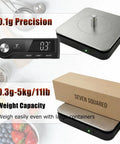 Digital Kitchen Scale With Pull Out Display 0.1g Precision 11 Lb 5 Kg Capacity, LED Backlit, Stainless Steel Platform, USB Rechargeable