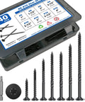 240Pcs Deck Screws Set For Woodworking, assorted 8 and 10 wood screws in multiple lengths, rust resistant, in kit with Torx drive