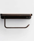 Oil Rubbed Bronze Wall Mount Toilet Paper Holder With Shelf And Phone Slot, Heavy Duty Zinc Alloy Dispenser for Bathroom