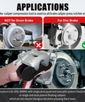 Heavy Duty Brake Caliper Piston Compressor Tool Kit With 2 Caliper Hooks Large Size Red Carbon Steel for car disc brakes