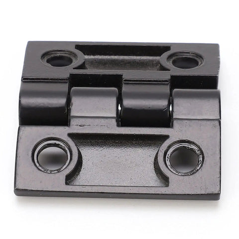 Heavy Duty Black Interior Door Hinge Set With Screw Mount No Fuss Install, Double Compression Spring, Zinc Alloy Construction