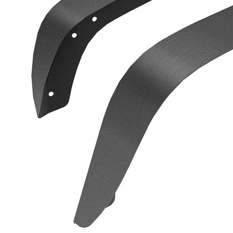 4 Piece Flat Style Fender Flares Kit For Jeep Wrangler JK JKU Unlimited 2007 To 2018, close-up on steel fender texture