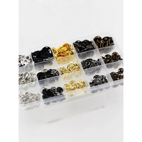 Dope Brass Snap Button Kit For Sewing 150 Sets With 450 Pieces 10mm 12mm 15mm Snaps In 5 Colors For DIY Fashion And Clothing Craft Projects Fasteners Press Studs