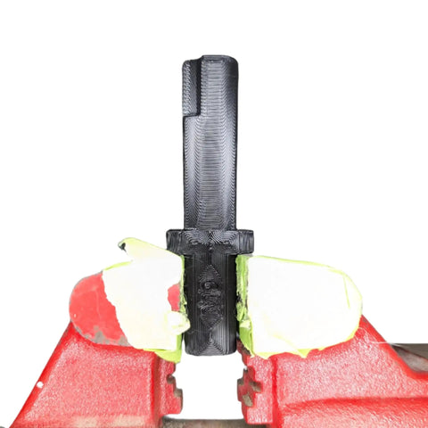 3D Printed Vise Block Gunsmith Armorer Tool For Pistols, Custom Fit Mag Well Sizes For 1911 9mm 10mm And 45 Cal Handguns, Pro Grade Clamp Block For Safe Quick Precise Maintenance in red vise