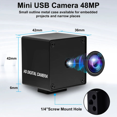 Ultra HD 48MP USB Camera With 8000x6000 Resolution Auto Focus In 200ms Plug And Play UVC Industrial Camera For 3D Printers And Machine Vision Color Accurate High Definition Imaging For Tight Tolerance Work
