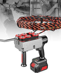 Smooth Operator Automatic Wire Stringing Machine with heavy-duty cable for conduit threading and pulling in home installations.