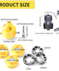 Electric Drill PVC Pipe Threader Kit With Internal And External Threading For One Half Inch Three Quarter Inch And One Inch NPT Pipes Works With Any Drill For Quick Easy Pipe Threading On The Job product size and components.