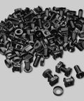 Top Notch Black M6 X 16mm Rack Mount Cage Screws And Nuts Pack For Server Cabinets Features solid steel fasteners in various styles.