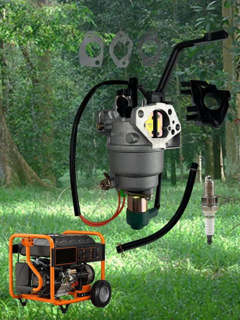 Generator Carburetor Kit Replacement For Champion Predator Generac 420cc 439cc 459cc 11hp 13hp GX390 with 27mm carb close-up.
