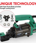 PeresQ 1000W Portable Electric Hydraulic Rebar Cutter, lightweight pump body for enhanced cutting force.